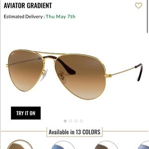 RAY-BAN GRADIENT AVIATORS